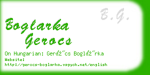 boglarka gerocs business card
